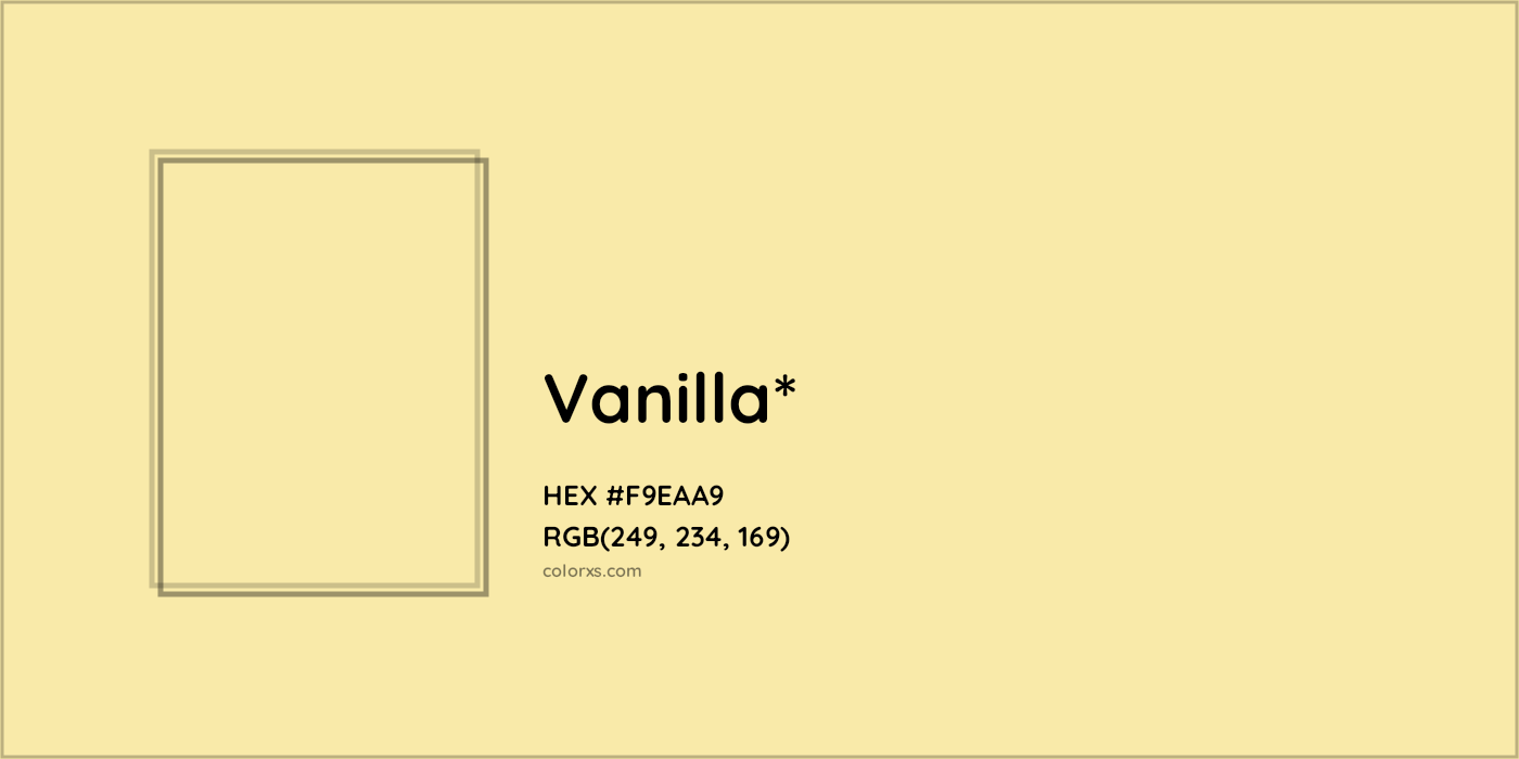 HEX #F9EAA9 Color Name, Color Code, Palettes, Similar Paints, Images