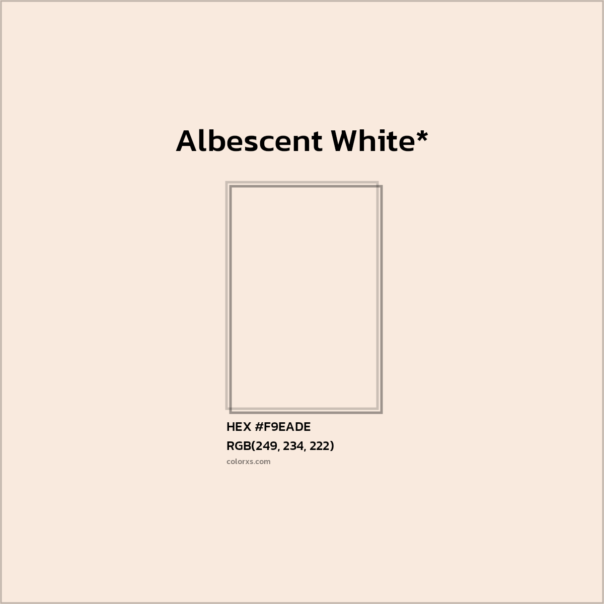 HEX #F9EADE Color Name, Color Code, Palettes, Similar Paints, Images
