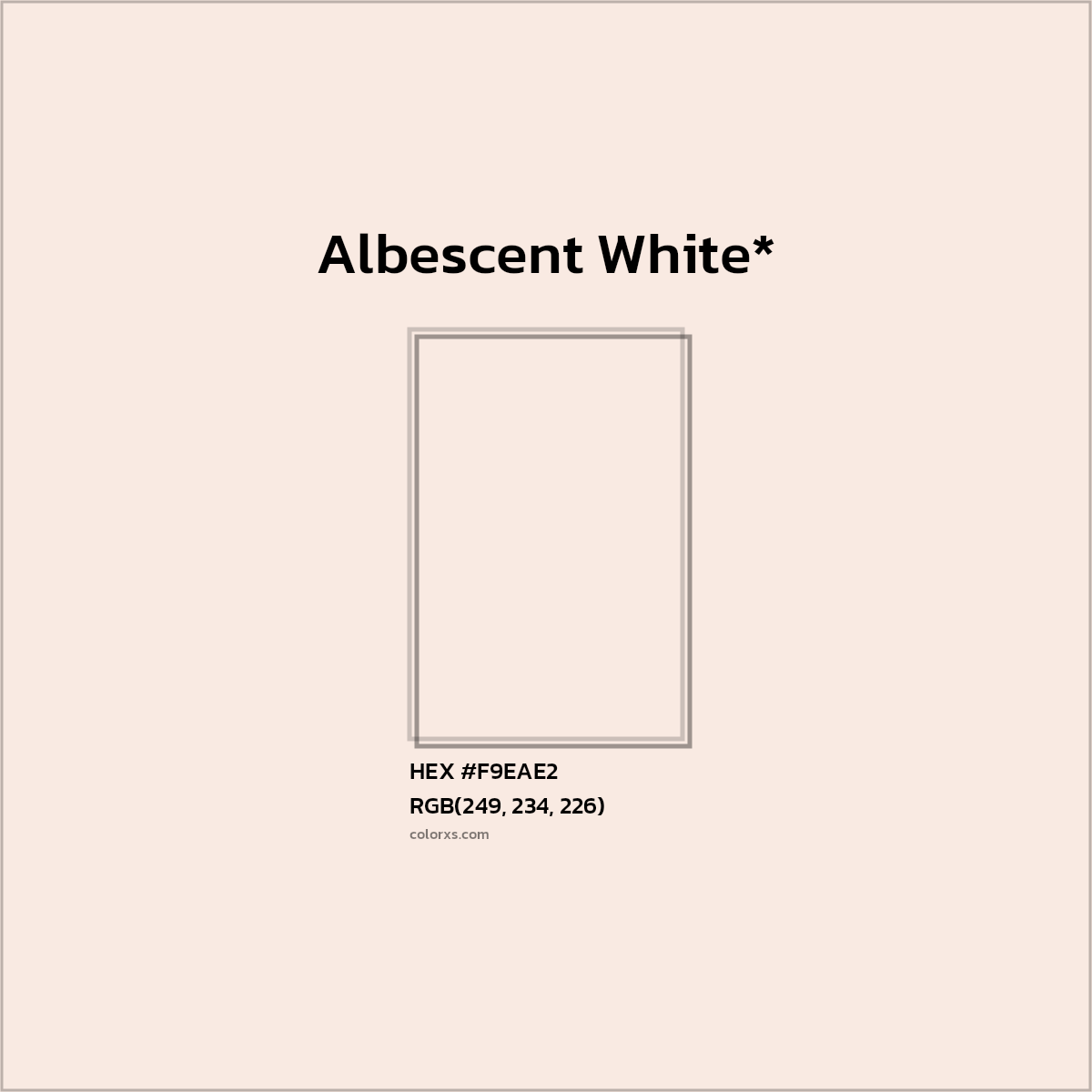 HEX #F9EAE2 Color Name, Color Code, Palettes, Similar Paints, Images