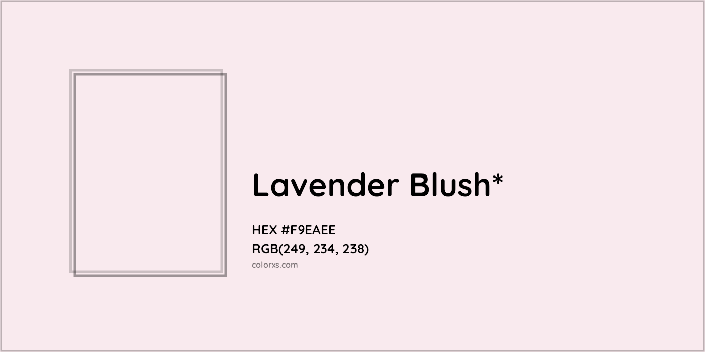 HEX #F9EAEE Color Name, Color Code, Palettes, Similar Paints, Images
