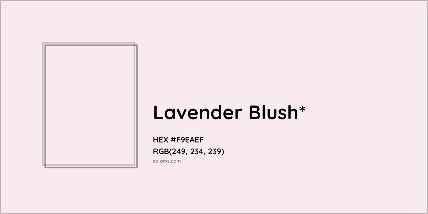 HEX #F9EAEF Color Name, Color Code, Palettes, Similar Paints, Images