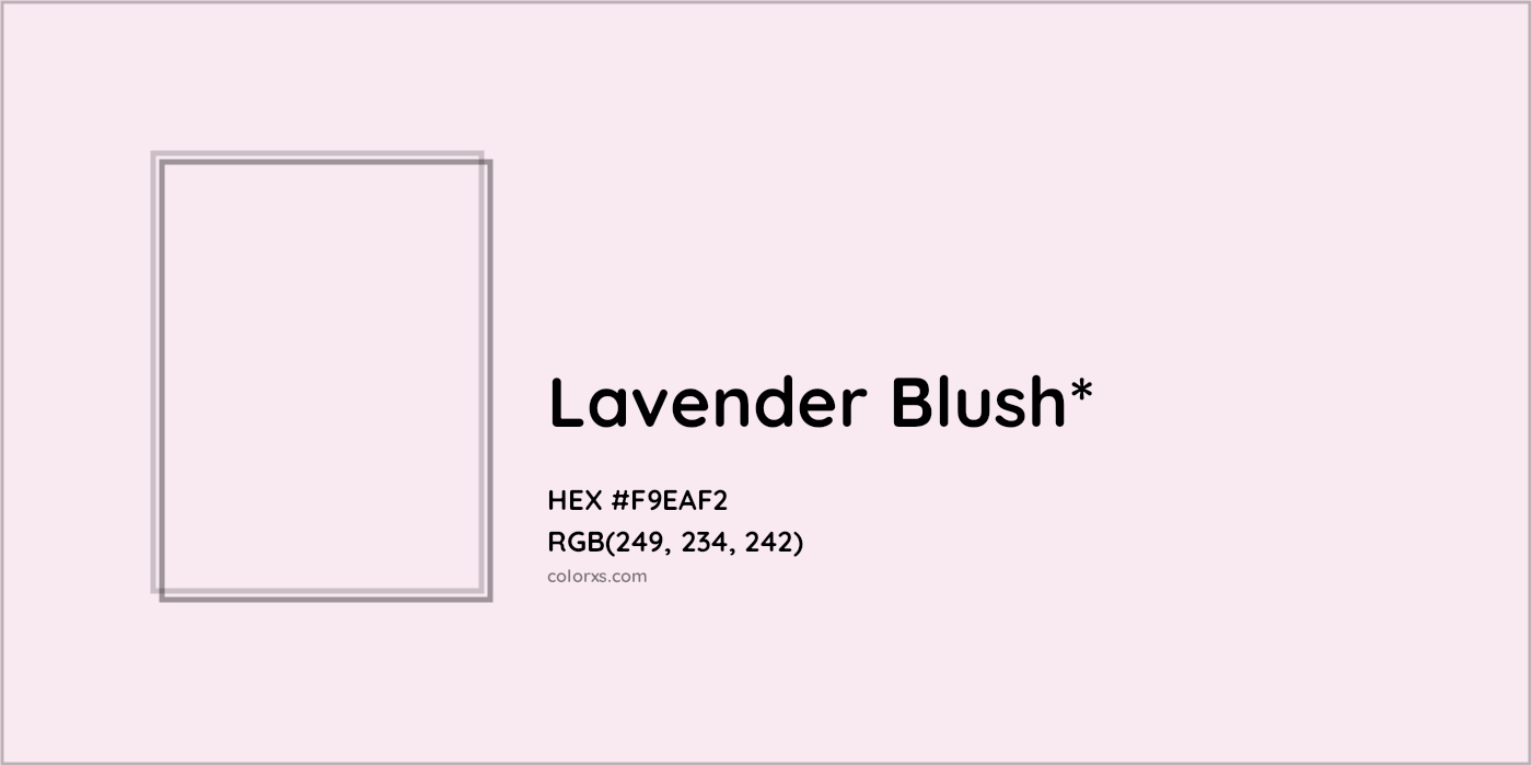 HEX #F9EAF2 Color Name, Color Code, Palettes, Similar Paints, Images