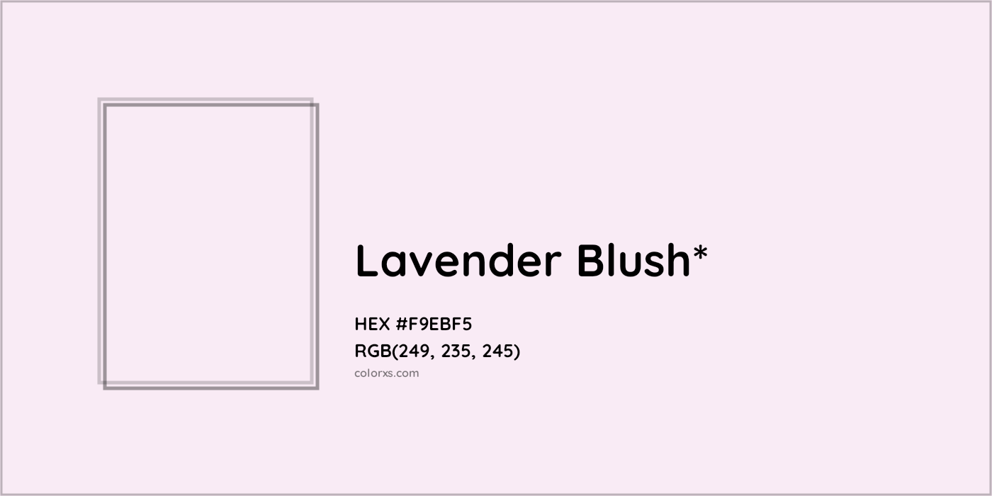 HEX #F9EBF5 Color Name, Color Code, Palettes, Similar Paints, Images
