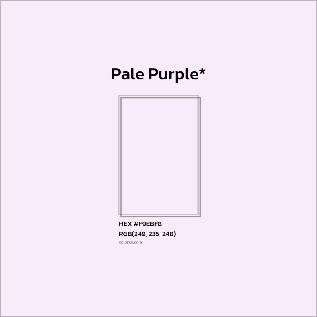 HEX #F9EBF8 Color Name, Color Code, Palettes, Similar Paints, Images