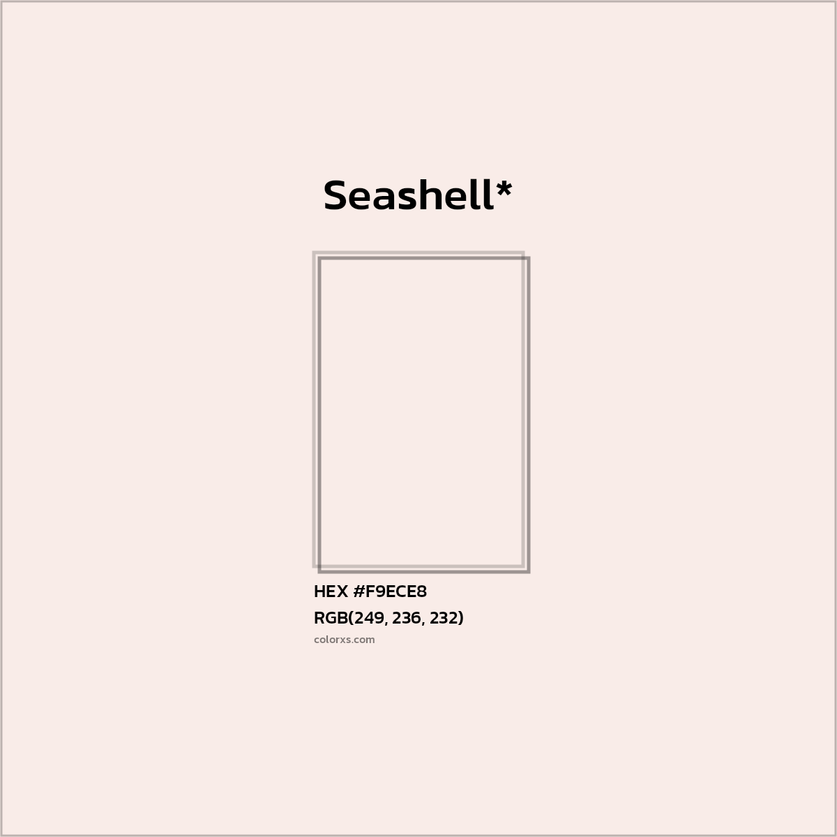 HEX #F9ECE8 Color Name, Color Code, Palettes, Similar Paints, Images