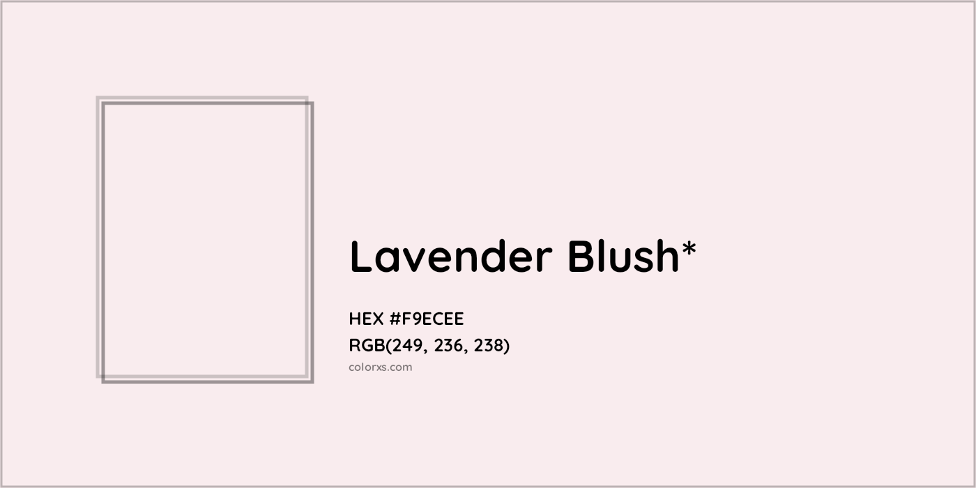 HEX #F9ECEE Color Name, Color Code, Palettes, Similar Paints, Images