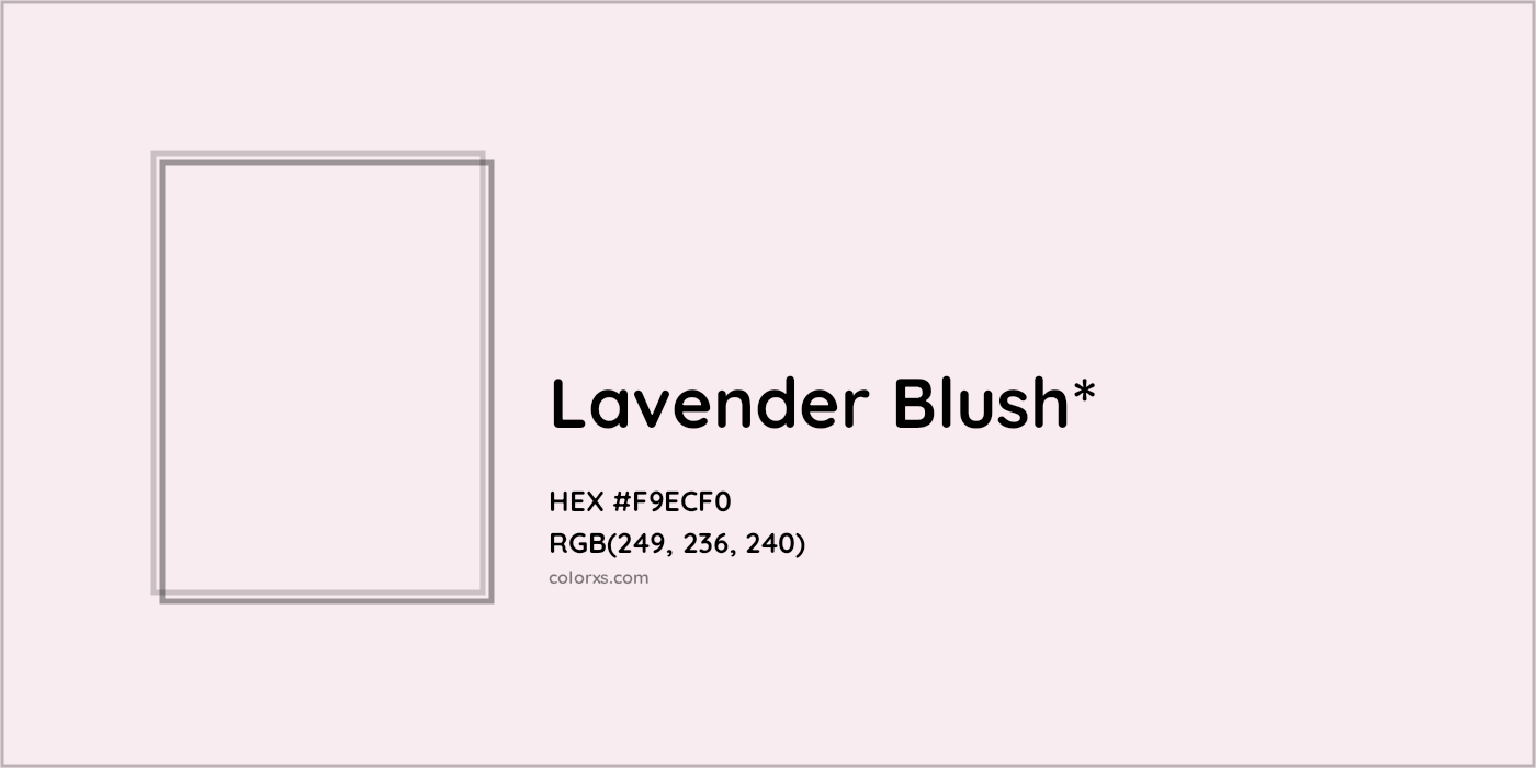 HEX #F9ECF0 Color Name, Color Code, Palettes, Similar Paints, Images