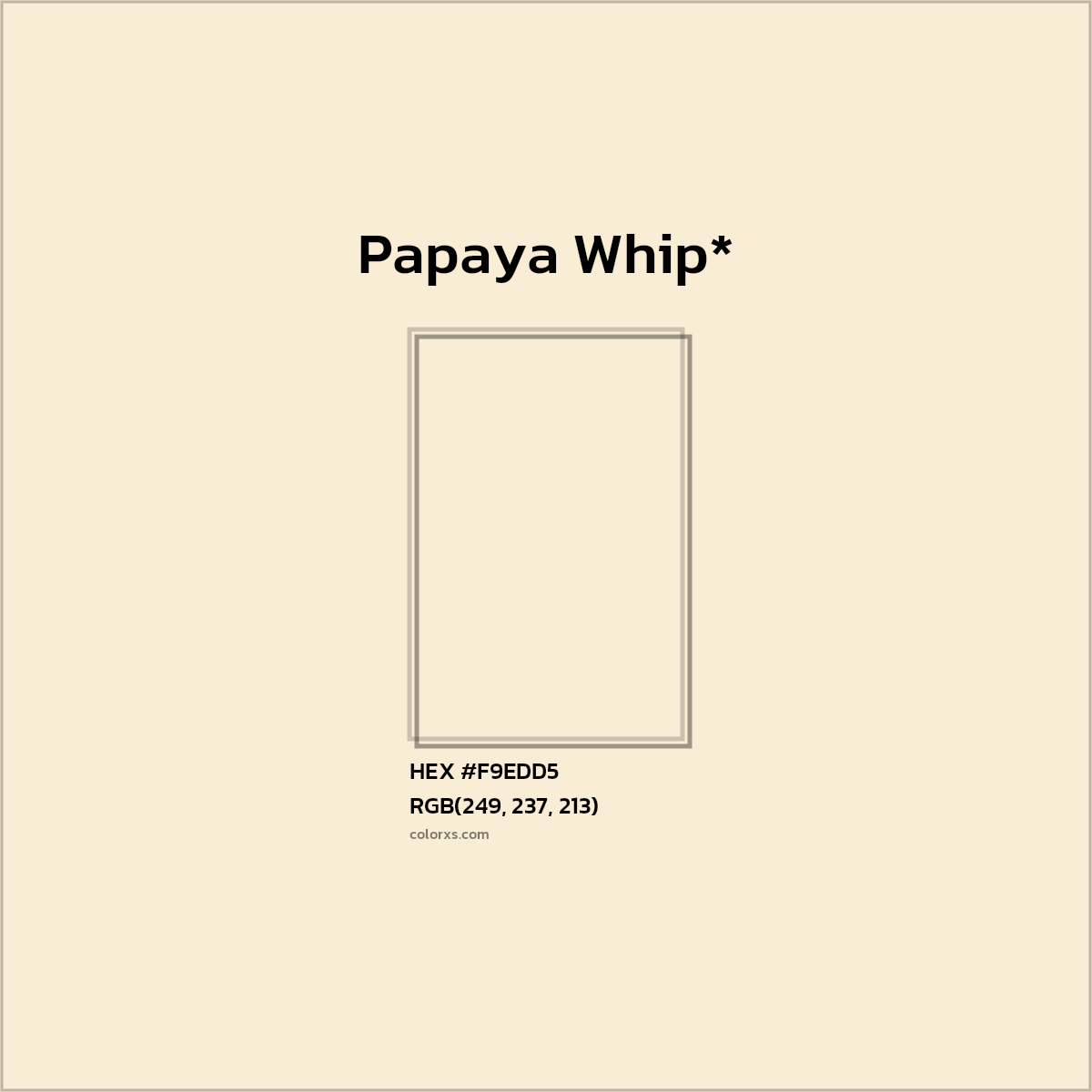 HEX #F9EDD5 Color Name, Color Code, Palettes, Similar Paints, Images