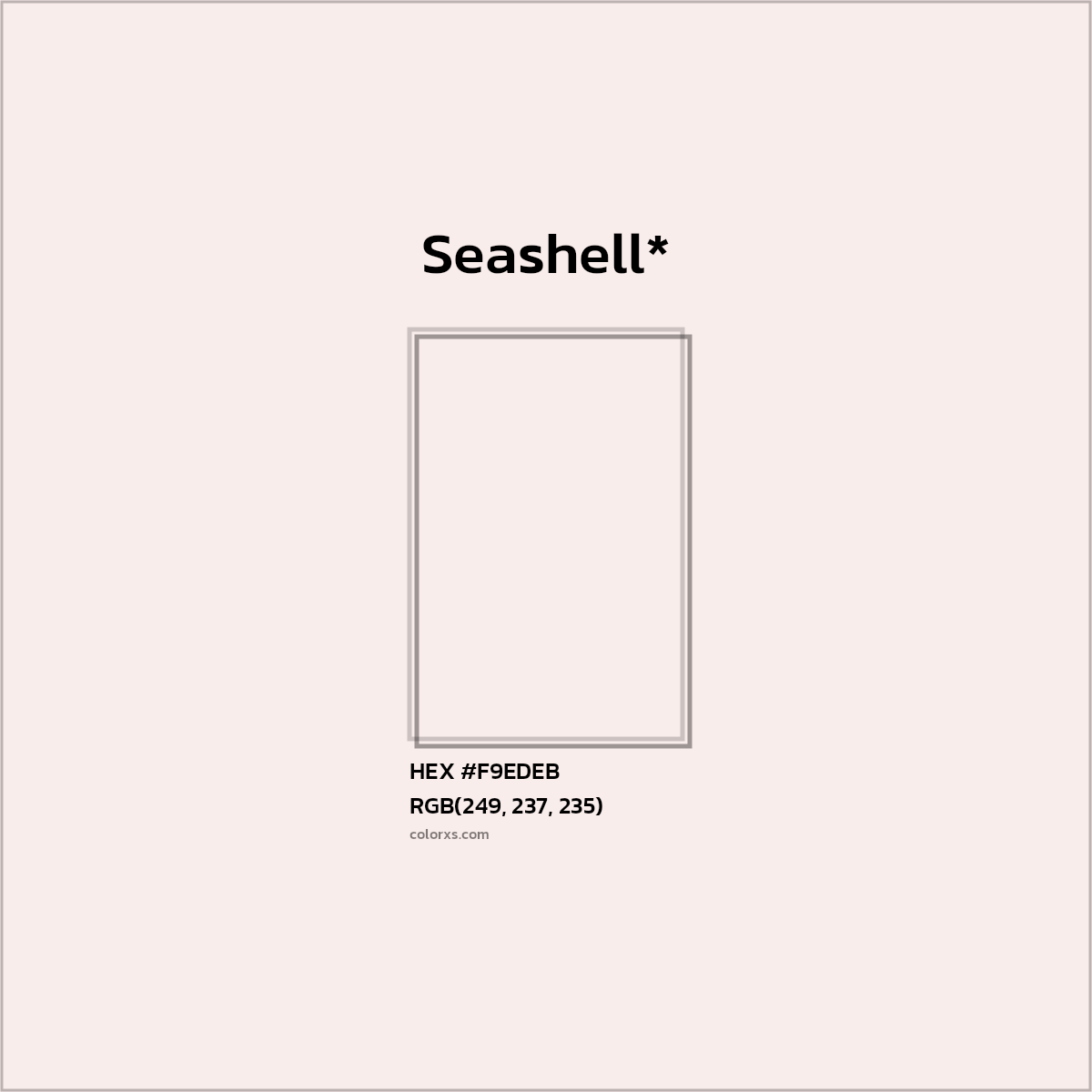 HEX #F9EDEB Color Name, Color Code, Palettes, Similar Paints, Images