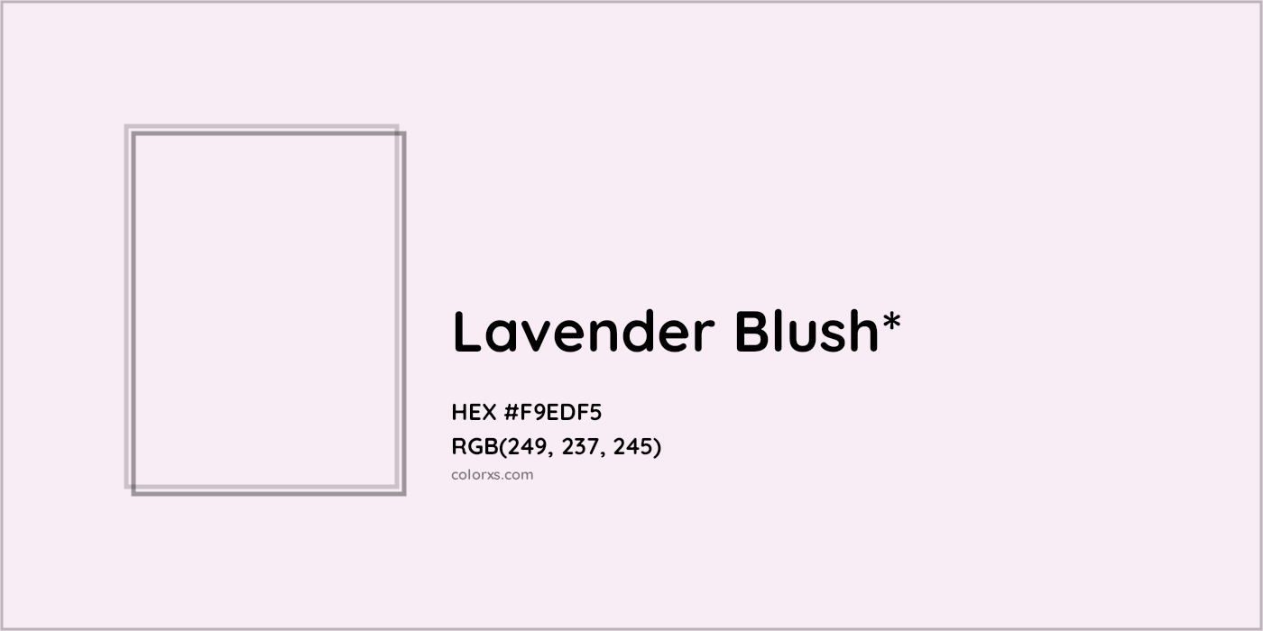 HEX #F9EDF5 Color Name, Color Code, Palettes, Similar Paints, Images