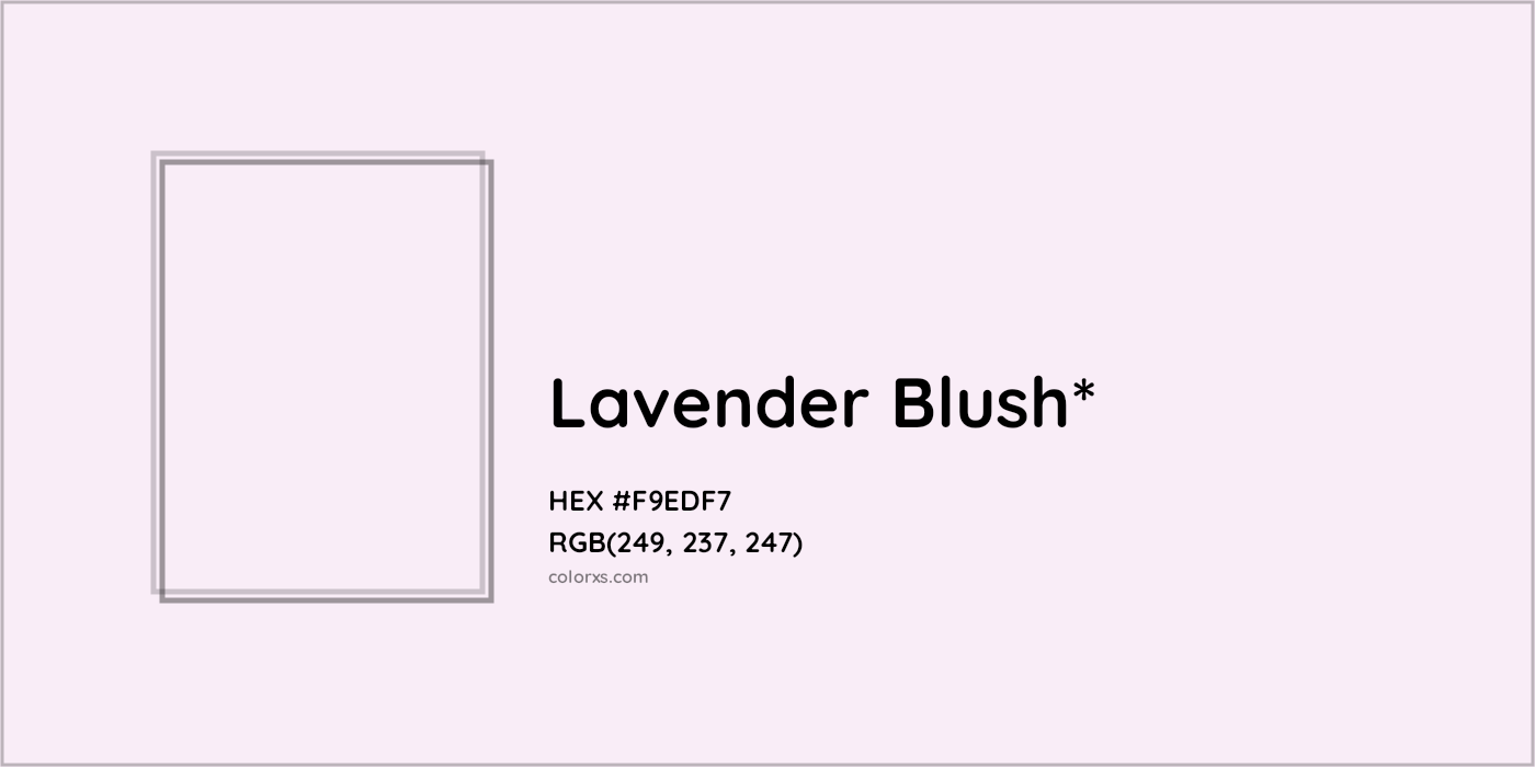 HEX #F9EDF7 Color Name, Color Code, Palettes, Similar Paints, Images