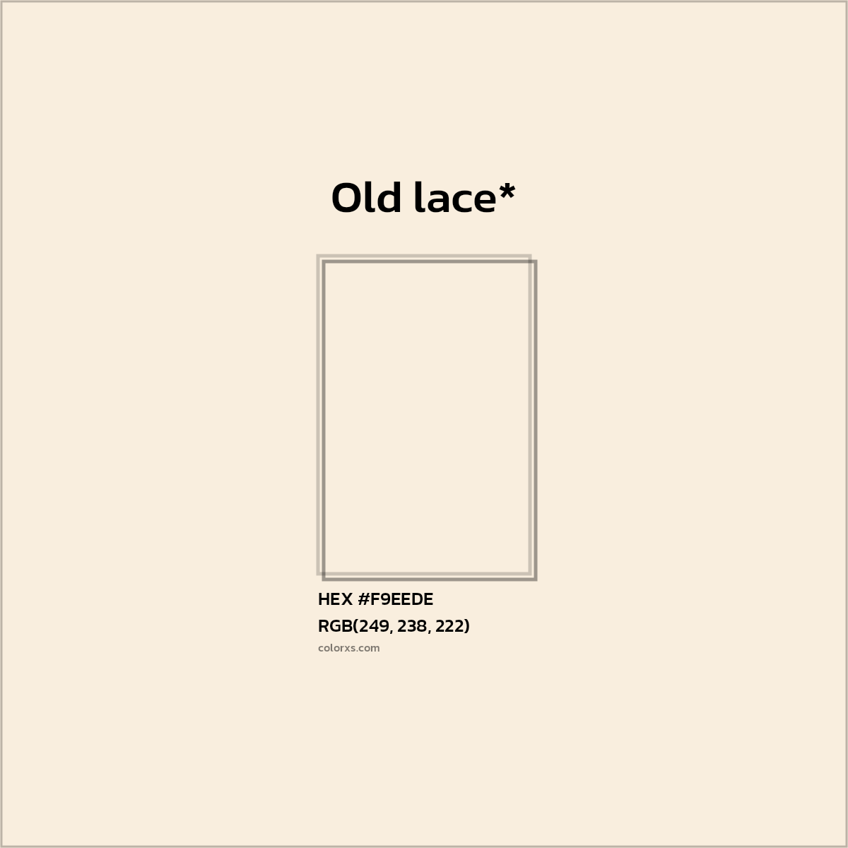 HEX #F9EEDE Color Name, Color Code, Palettes, Similar Paints, Images