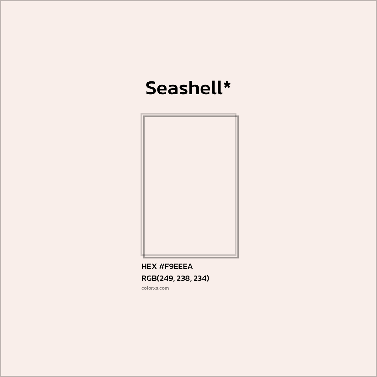 HEX #F9EEEA Color Name, Color Code, Palettes, Similar Paints, Images