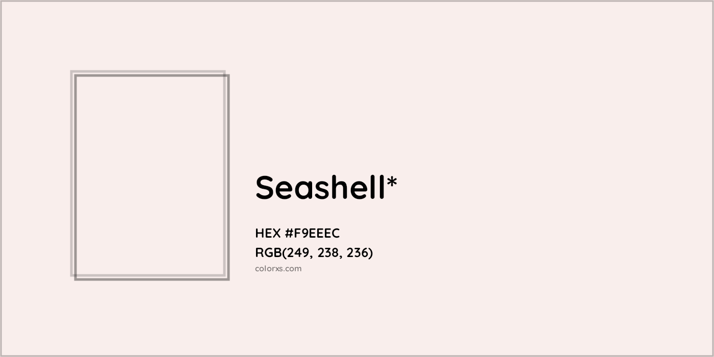 HEX #F9EEEC Color Name, Color Code, Palettes, Similar Paints, Images
