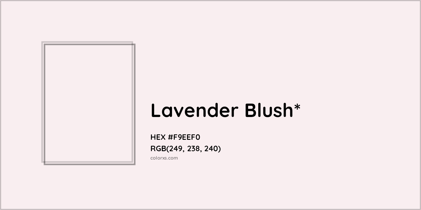 HEX #F9EEF0 Color Name, Color Code, Palettes, Similar Paints, Images
