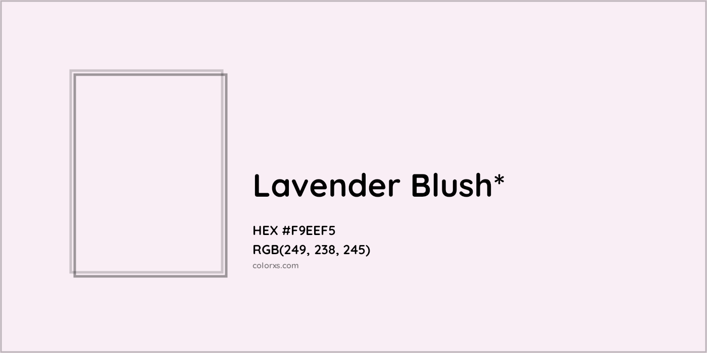 HEX #F9EEF5 Color Name, Color Code, Palettes, Similar Paints, Images
