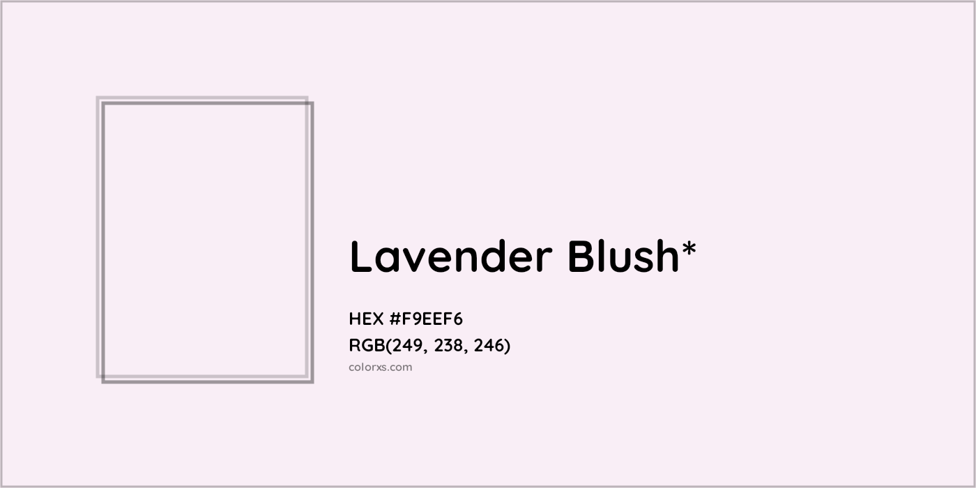 HEX #F9EEF6 Color Name, Color Code, Palettes, Similar Paints, Images