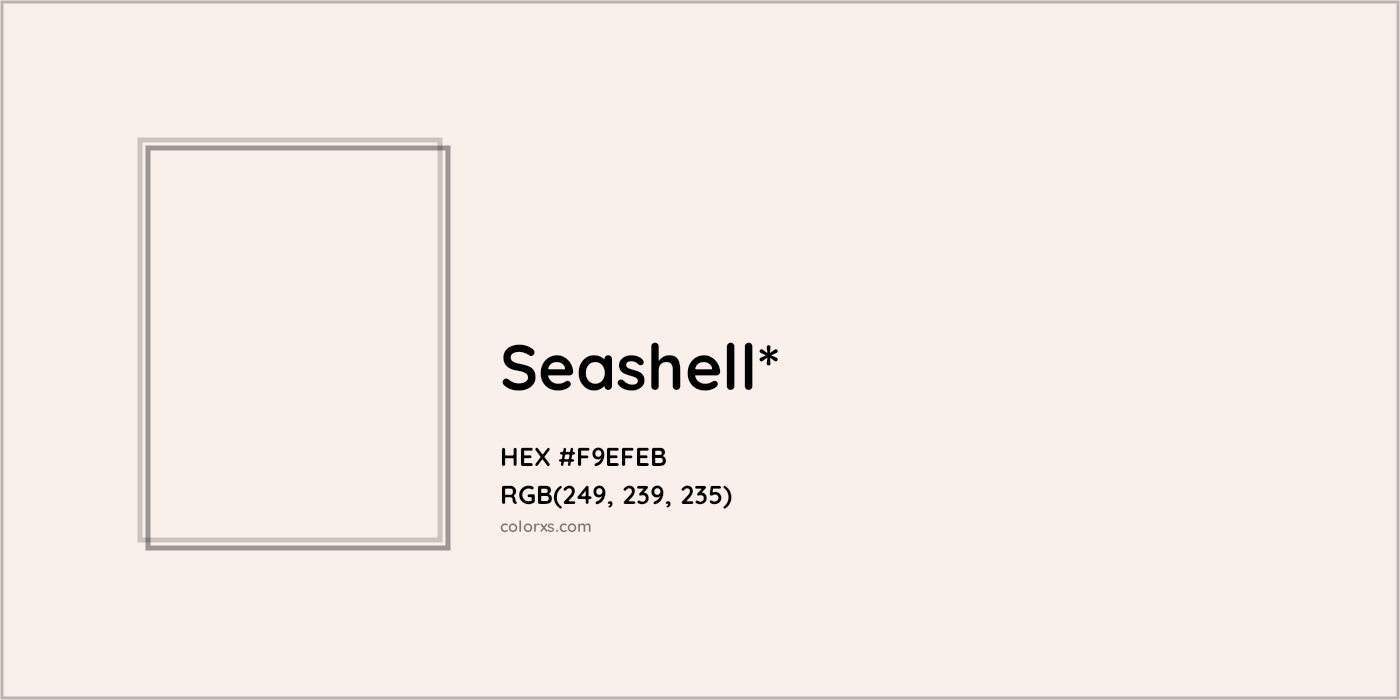 HEX #F9EFEB Color Name, Color Code, Palettes, Similar Paints, Images