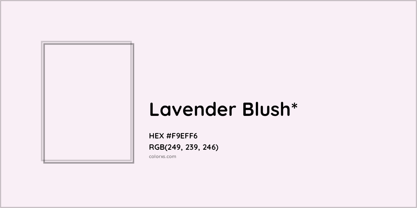HEX #F9EFF6 Color Name, Color Code, Palettes, Similar Paints, Images