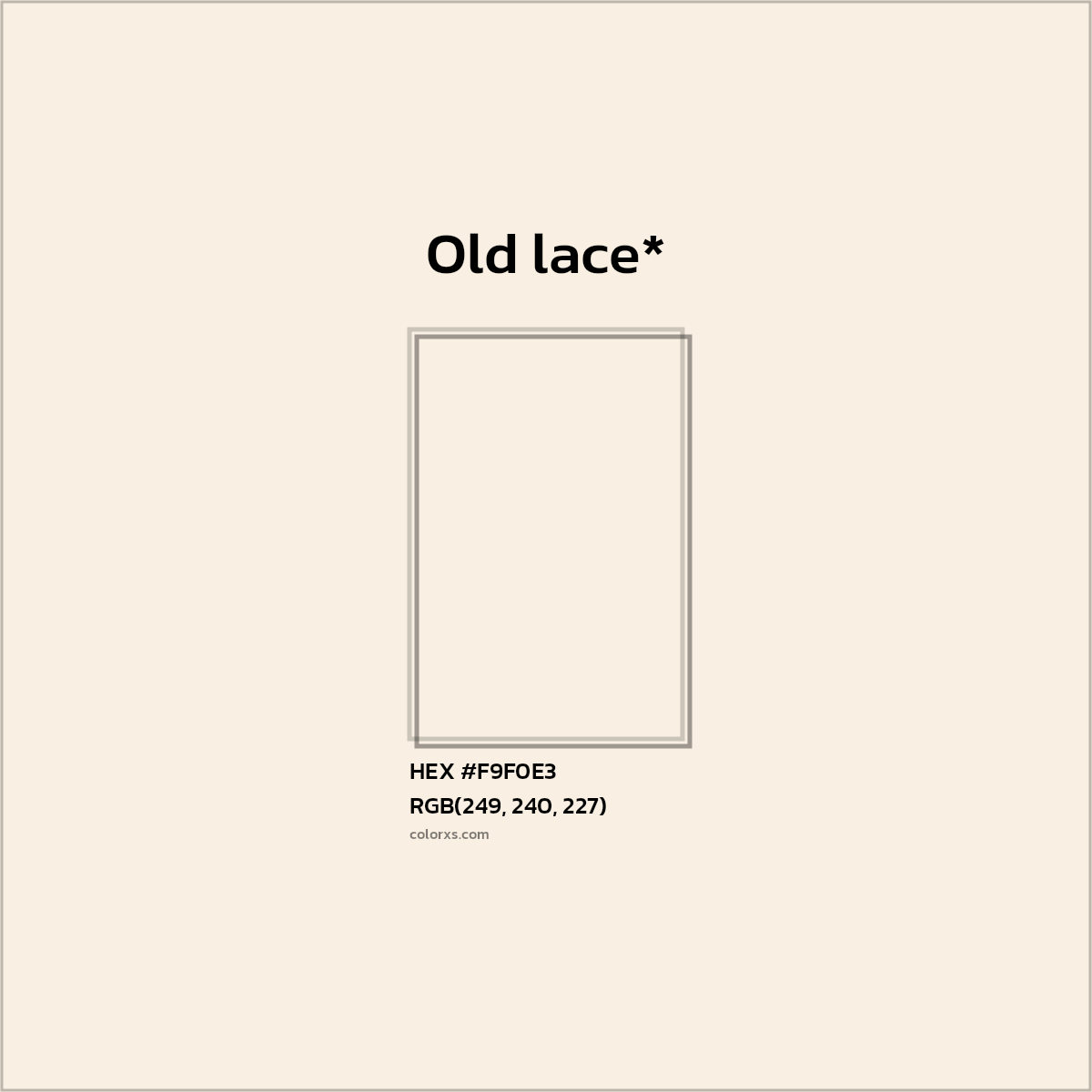 HEX #F9F0E3 Color Name, Color Code, Palettes, Similar Paints, Images