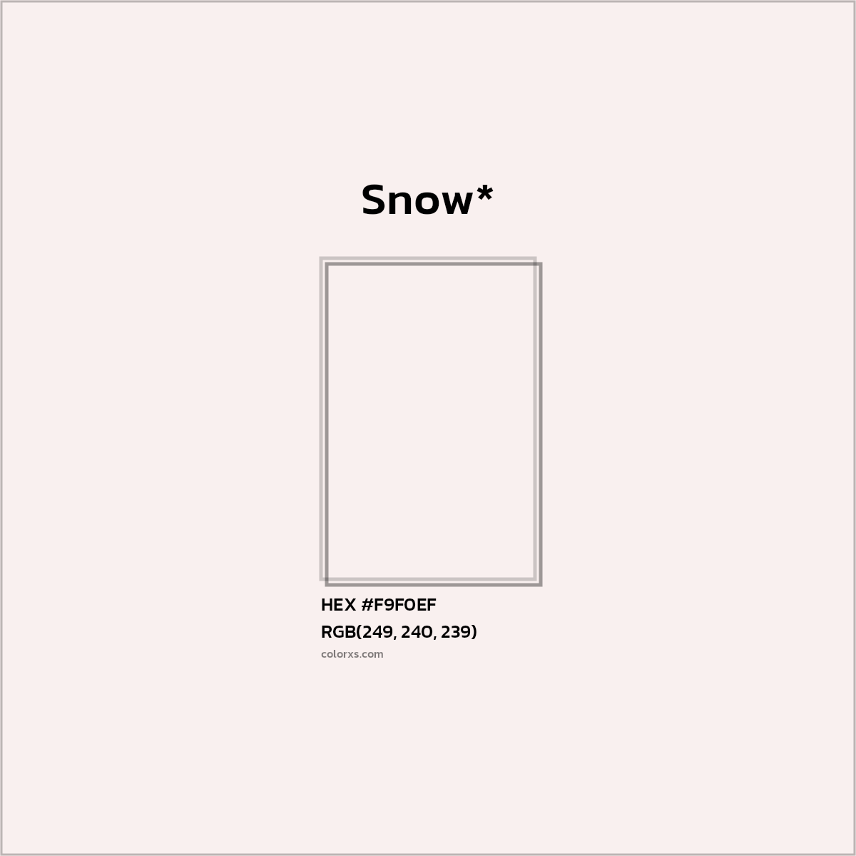 HEX #F9F0EF Color Name, Color Code, Palettes, Similar Paints, Images