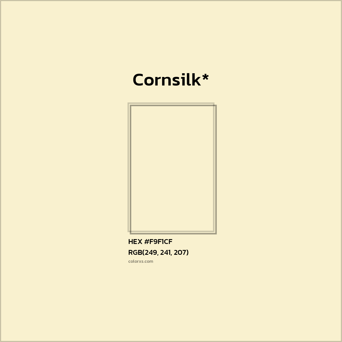 HEX #F9F1CF Color Name, Color Code, Palettes, Similar Paints, Images