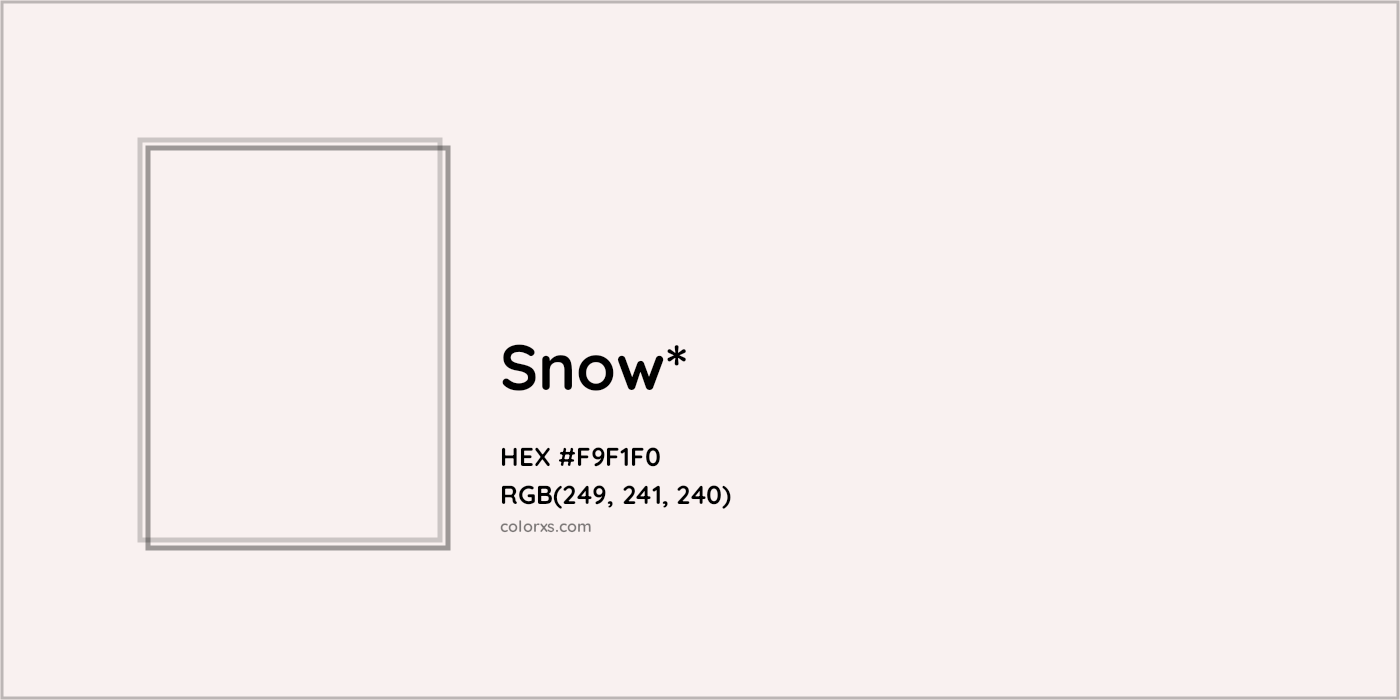 HEX #F9F1F0 Color Name, Color Code, Palettes, Similar Paints, Images