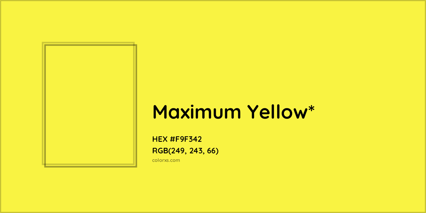 HEX #F9F342 Color Name, Color Code, Palettes, Similar Paints, Images