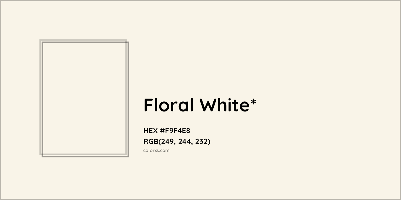 HEX #F9F4E8 Color Name, Color Code, Palettes, Similar Paints, Images