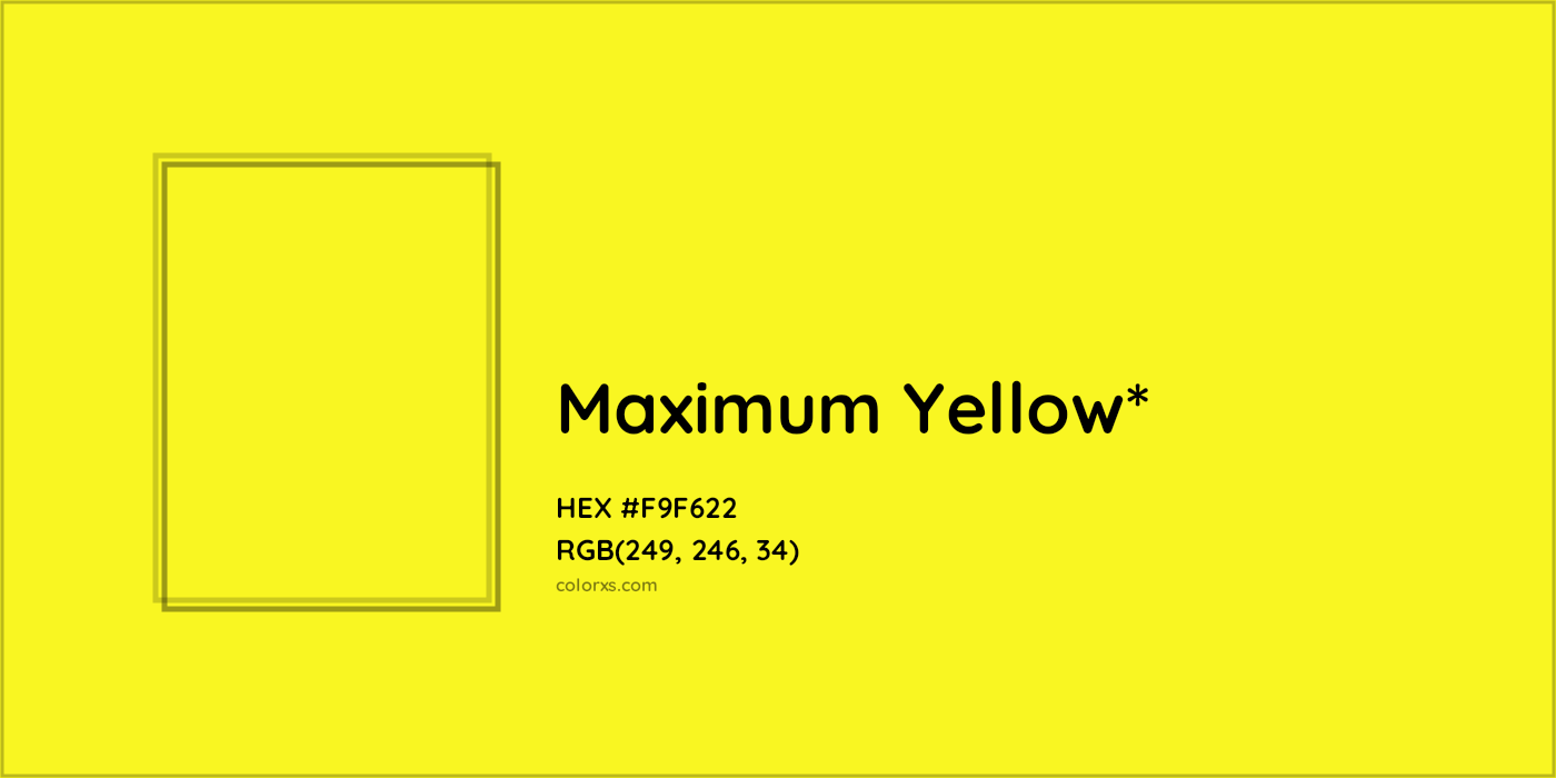 HEX #F9F622 Color Name, Color Code, Palettes, Similar Paints, Images