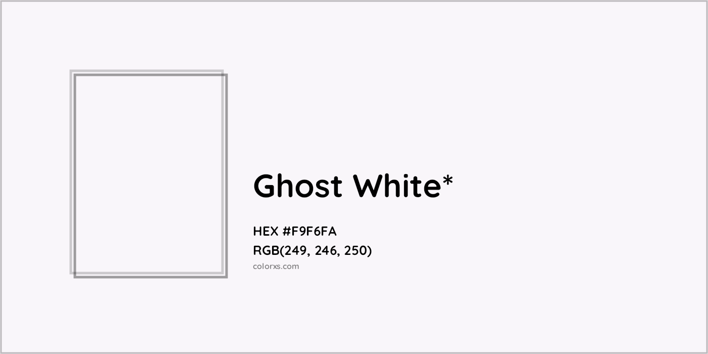 HEX #F9F6FA Color Name, Color Code, Palettes, Similar Paints, Images