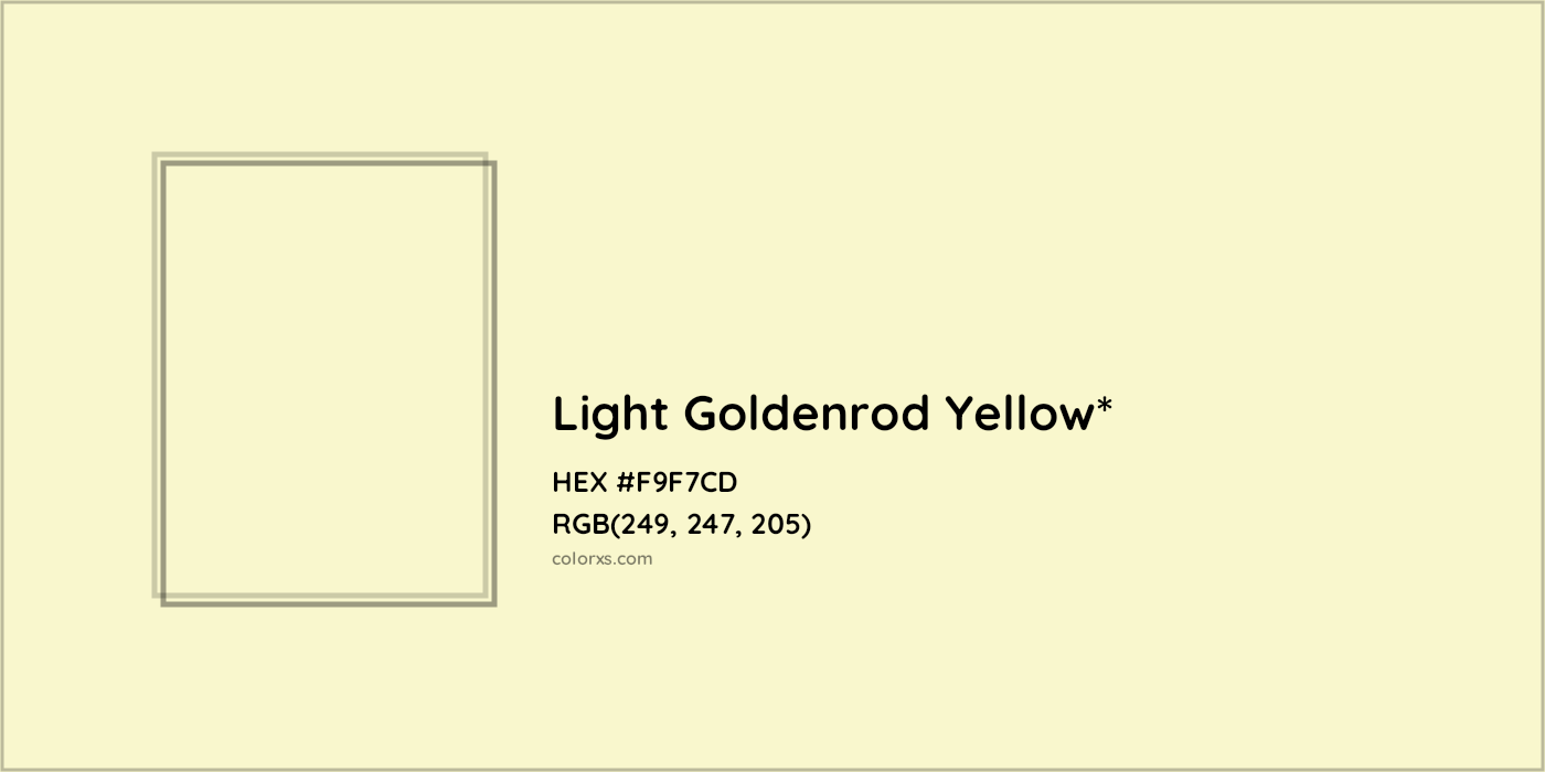 HEX #F9F7CD Color Name, Color Code, Palettes, Similar Paints, Images