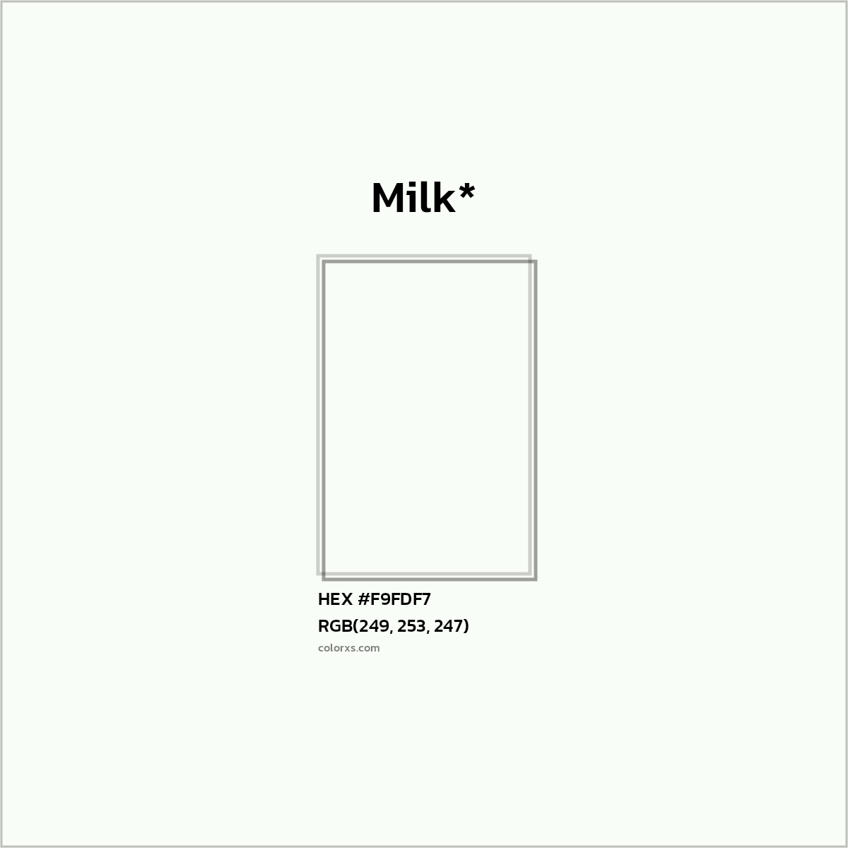 HEX #F9FDF7 Color Name, Color Code, Palettes, Similar Paints, Images