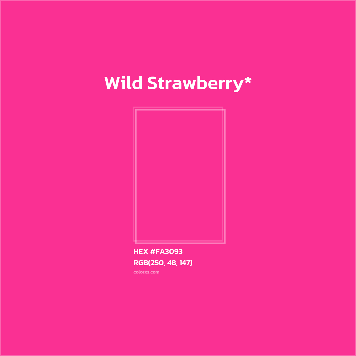 HEX #FA3093 Color Name, Color Code, Palettes, Similar Paints, Images