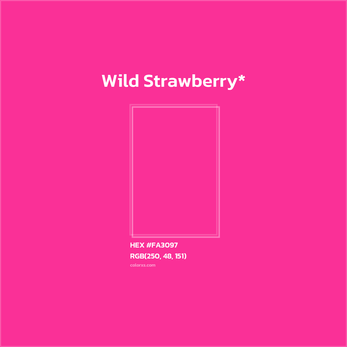 HEX #FA3097 Color Name, Color Code, Palettes, Similar Paints, Images