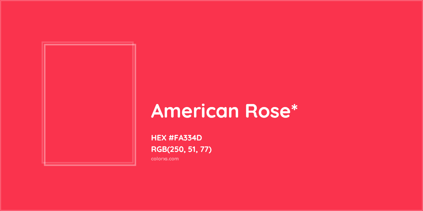 HEX #FA334D Color Name, Color Code, Palettes, Similar Paints, Images