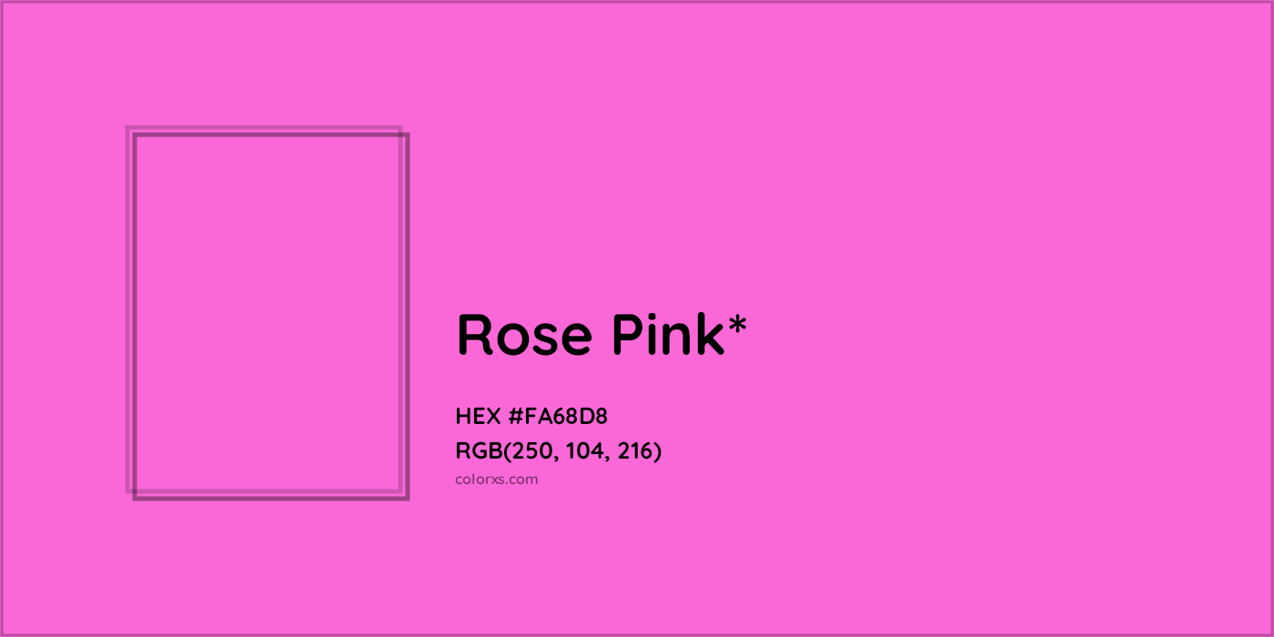 HEX #FA68D8 Color Name, Color Code, Palettes, Similar Paints, Images