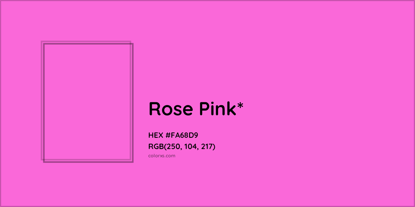 HEX #FA68D9 Color Name, Color Code, Palettes, Similar Paints, Images