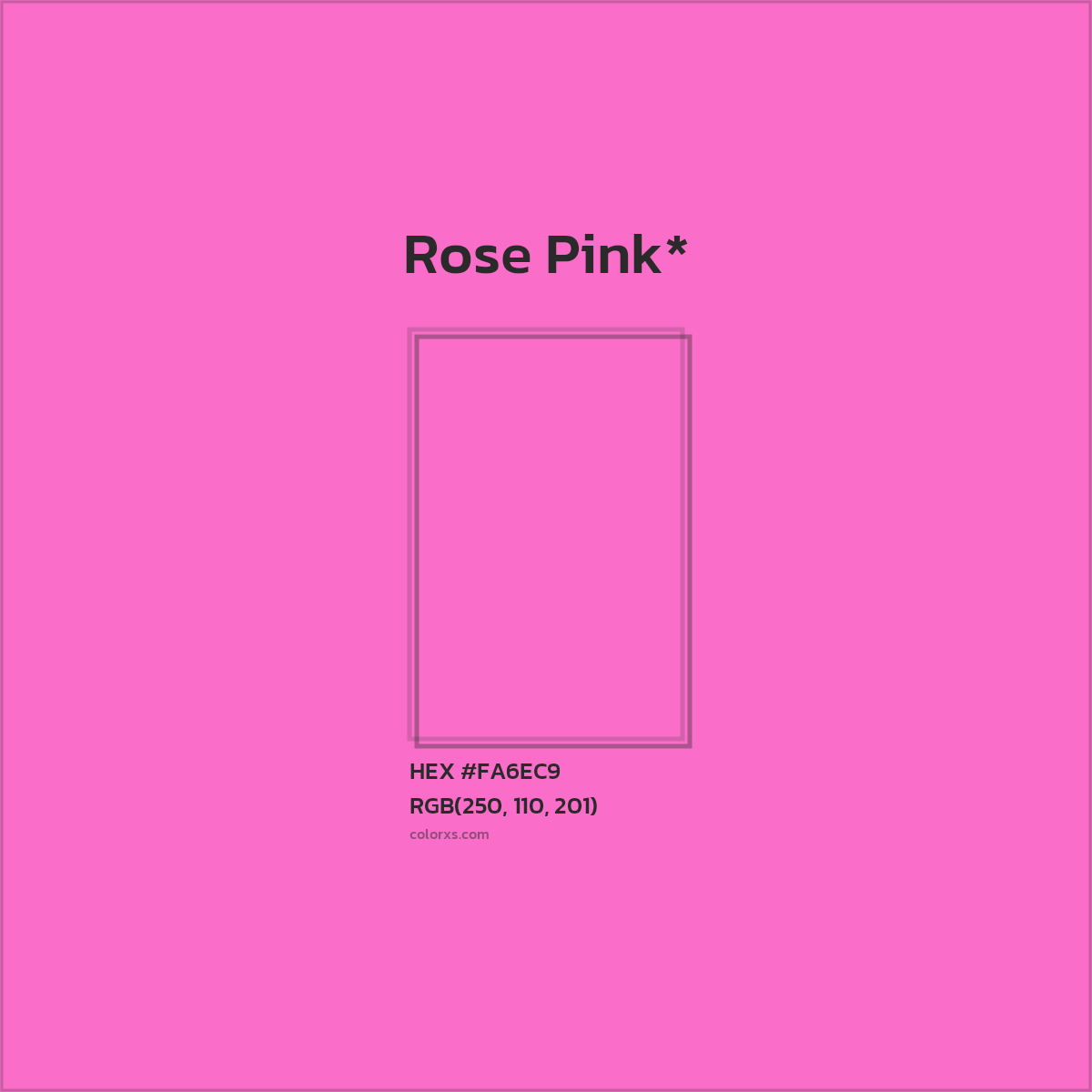HEX #FA6EC9 Color Name, Color Code, Palettes, Similar Paints, Images