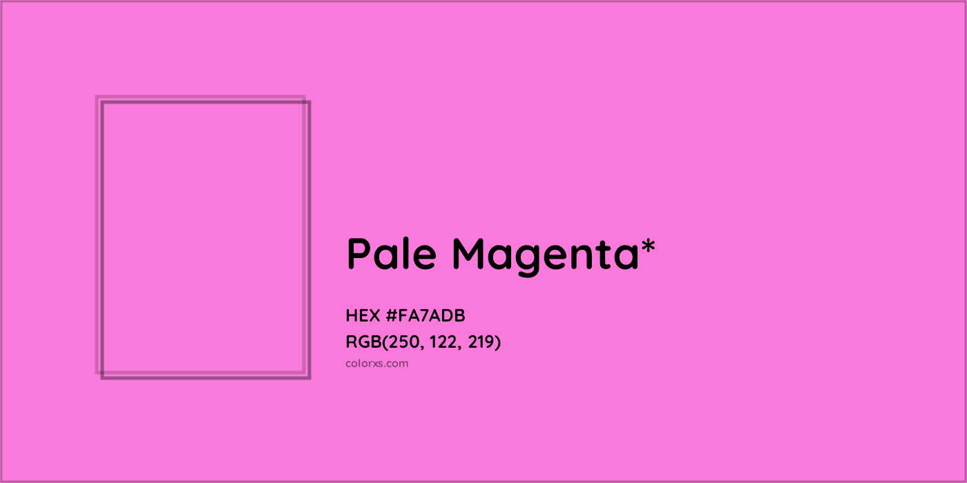HEX #FA7ADB Color Name, Color Code, Palettes, Similar Paints, Images