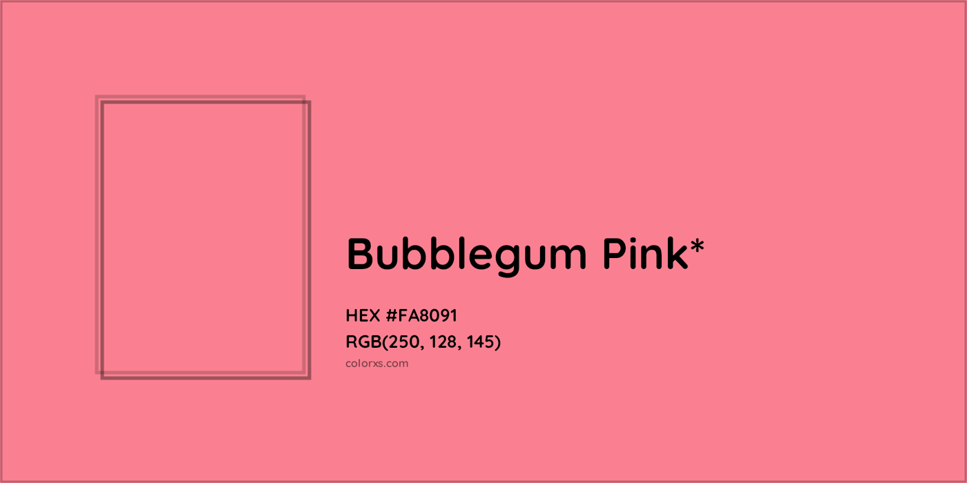HEX #FA8091 Color Name, Color Code, Palettes, Similar Paints, Images