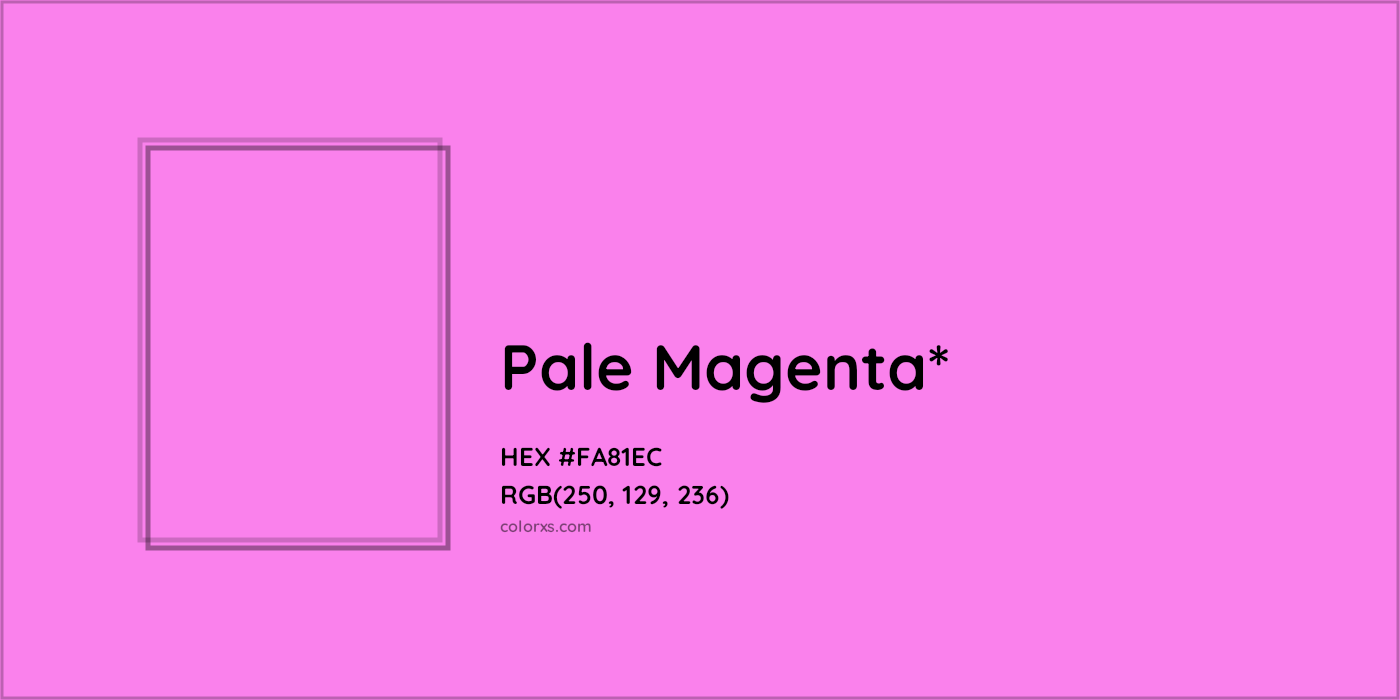 HEX #FA81EC Color Name, Color Code, Palettes, Similar Paints, Images