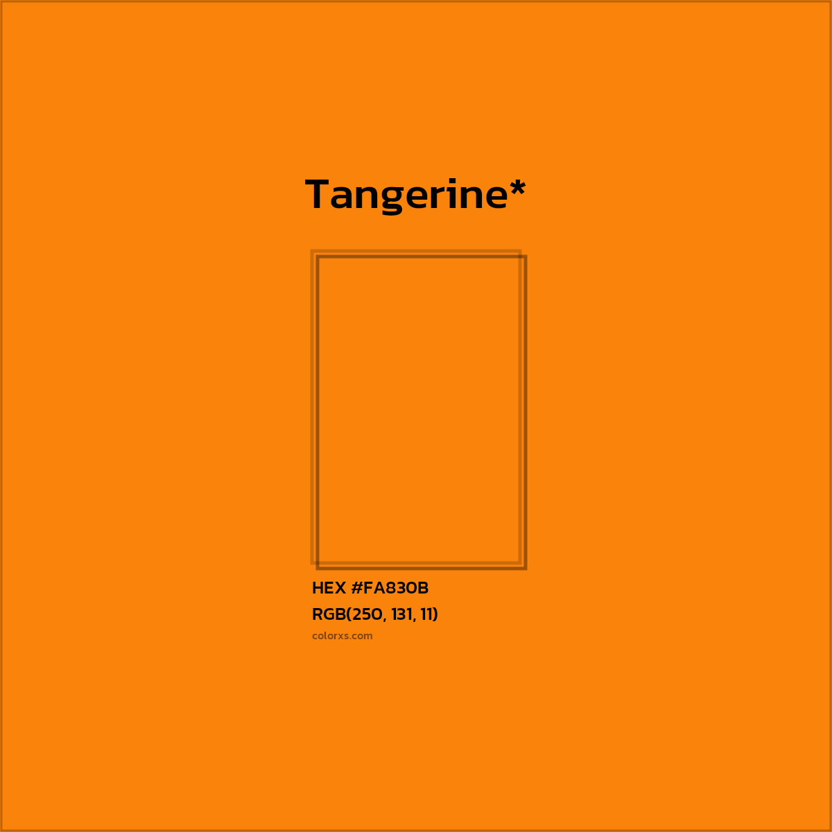 HEX #FA830B Color Name, Color Code, Palettes, Similar Paints, Images
