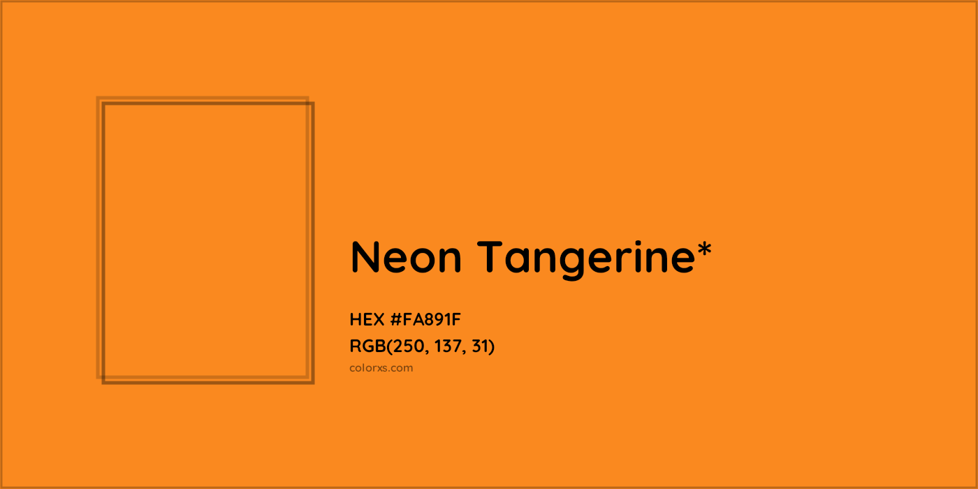 HEX #FA891F Color Name, Color Code, Palettes, Similar Paints, Images