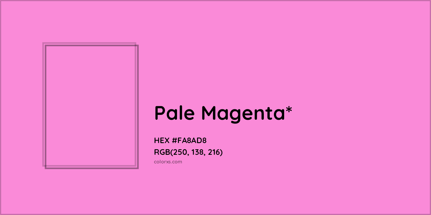 HEX #FA8AD8 Color Name, Color Code, Palettes, Similar Paints, Images