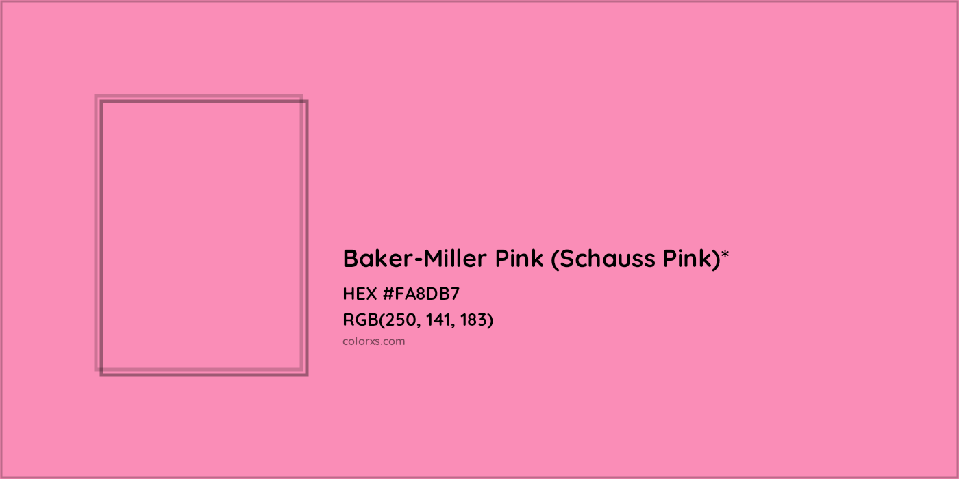 HEX #FA8DB7 Color Name, Color Code, Palettes, Similar Paints, Images