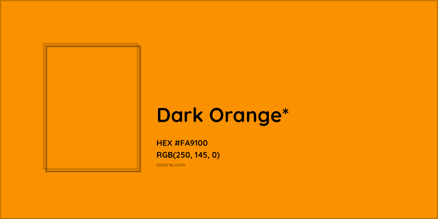 HEX #FA9100 Color Name, Color Code, Palettes, Similar Paints, Images