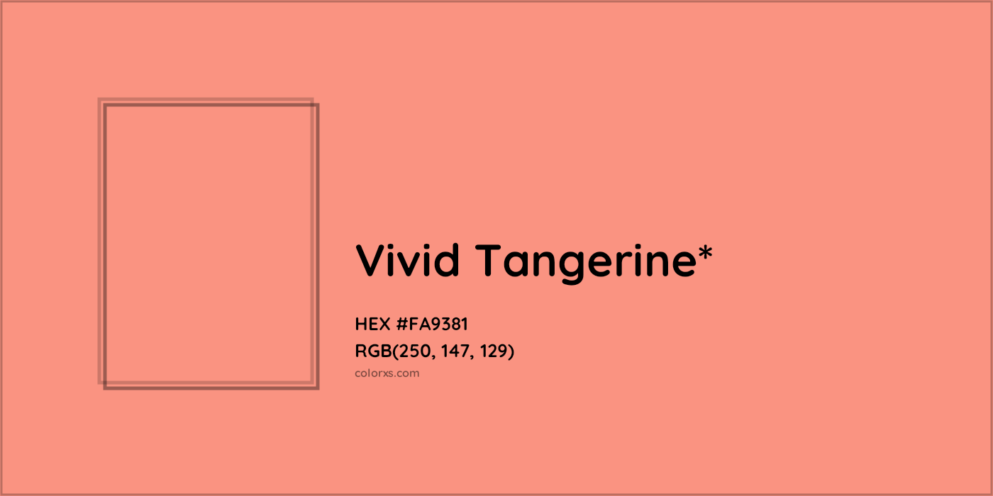 HEX #FA9381 Color Name, Color Code, Palettes, Similar Paints, Images