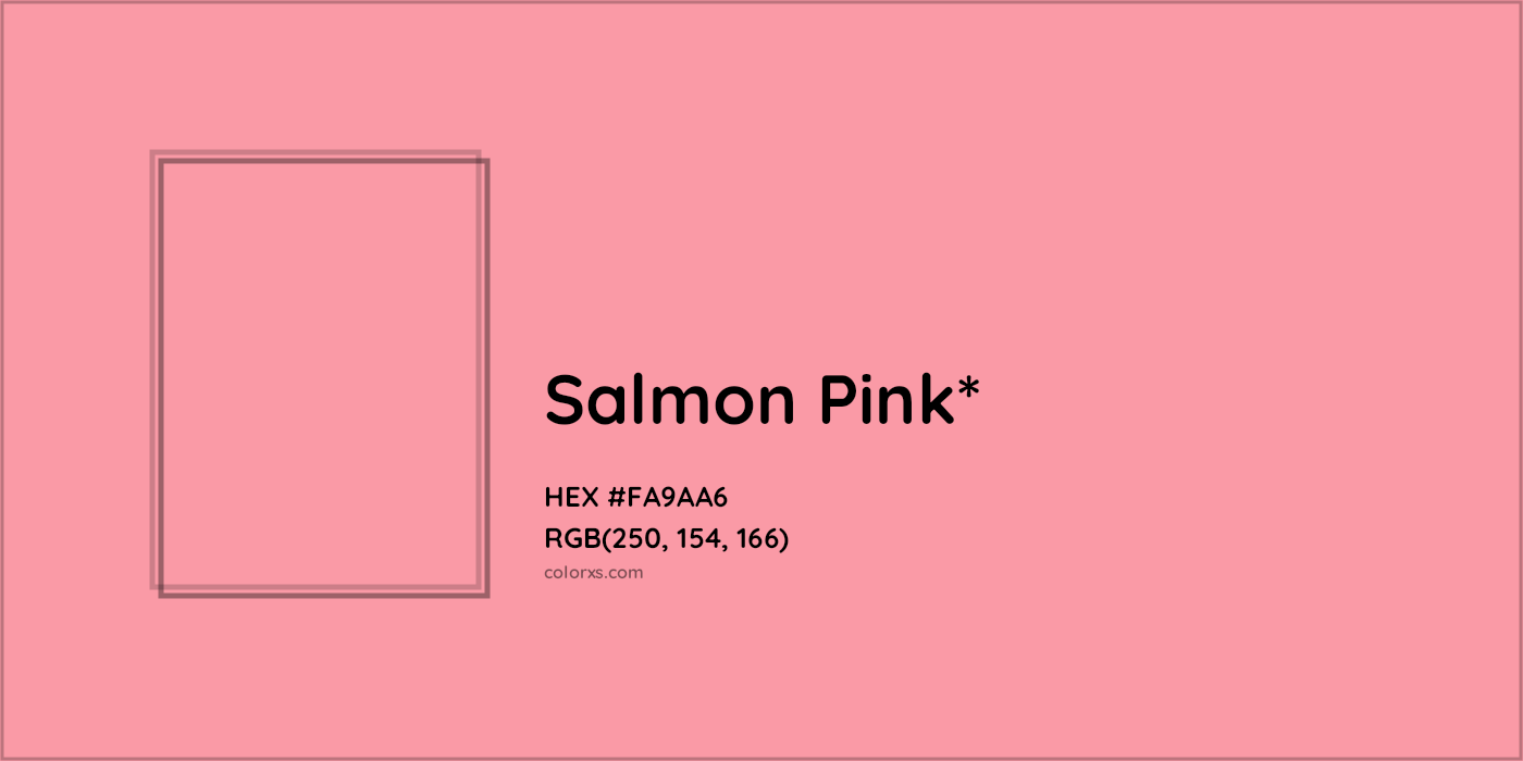 HEX #FA9AA6 Color Name, Color Code, Palettes, Similar Paints, Images