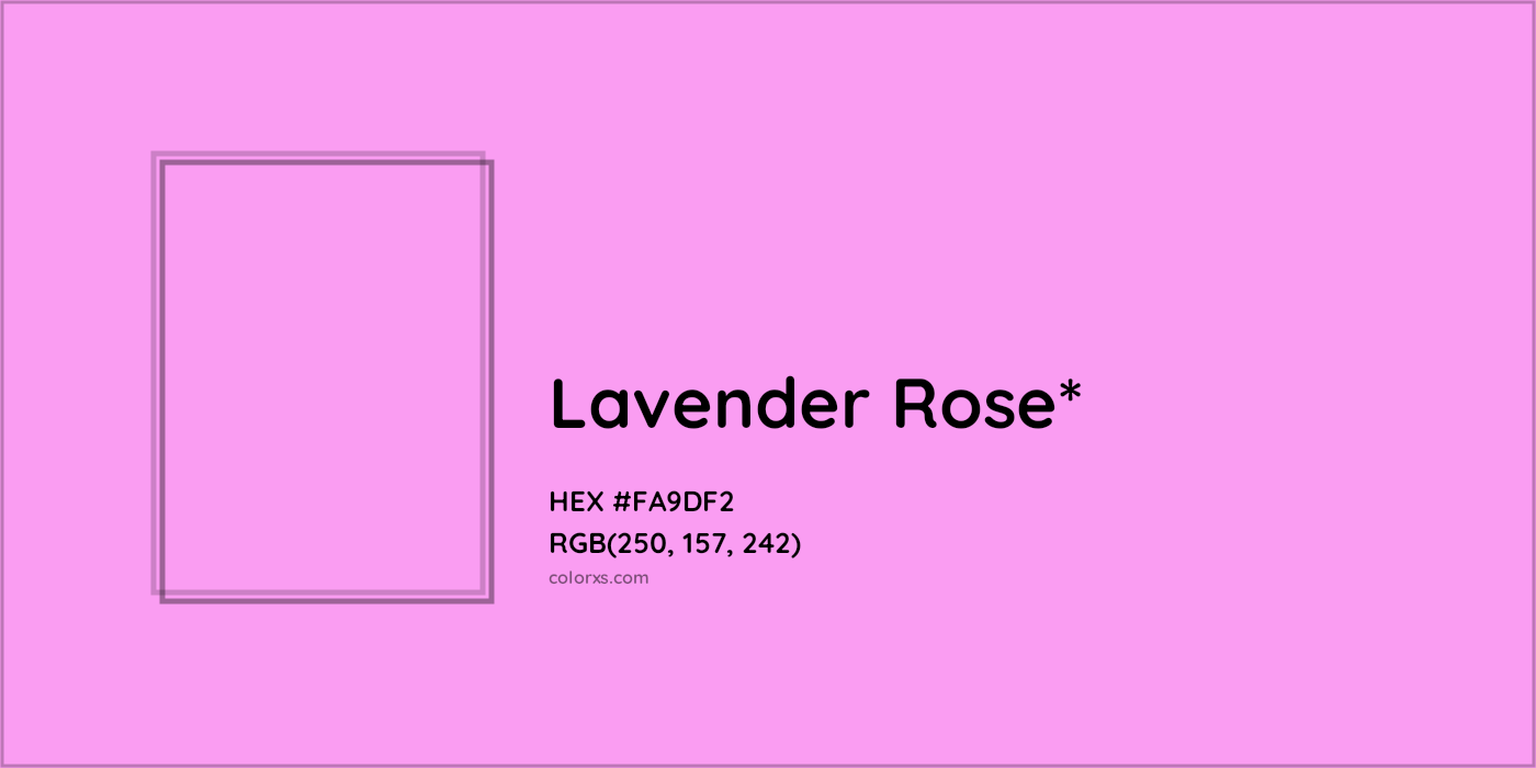 HEX #FA9DF2 Color Name, Color Code, Palettes, Similar Paints, Images